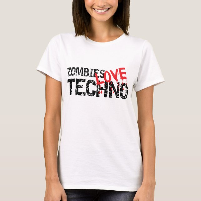 Zombie-Liebe Techno T-Shirt (Vorderseite)