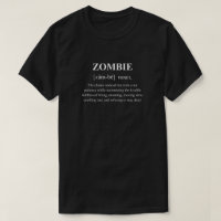 Zombie Lustige Monster Definition mit weißem Text