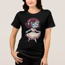 Zombie-Mädchen aus den 1930ern Tri-Blend Shirt