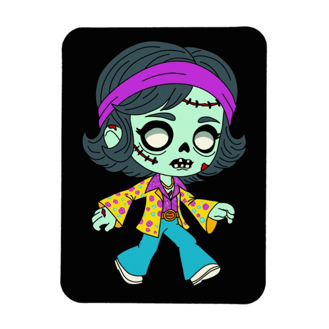 Zombie-Mädchen der 1970er Magnet (Vertikal)