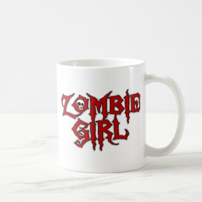 Zombie-Mädchen Kaffeetasse (Rechts)