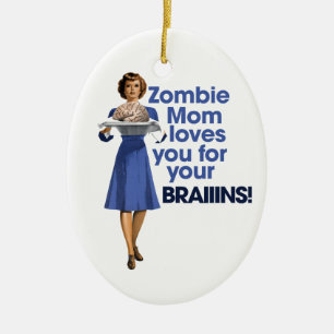 Zombie-Mama Keramikornament
