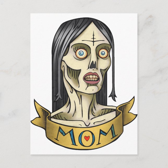 Zombie Mama Postkarte (Vorderseite)