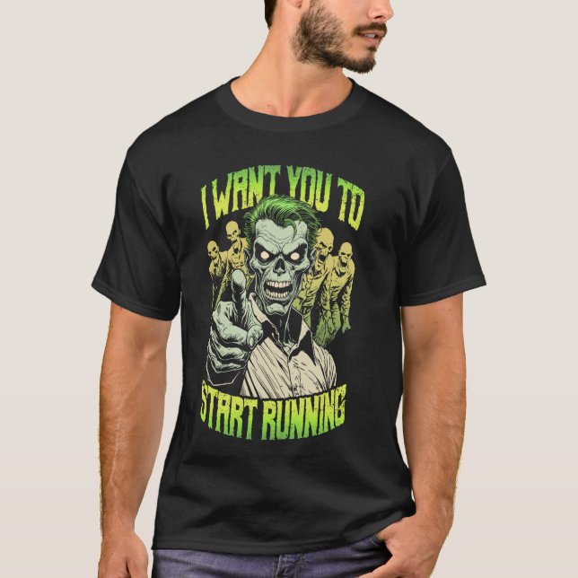 Zombie Marathon Runner Ich Wollte dir zu laufen T-Shirt (Vorderseite)