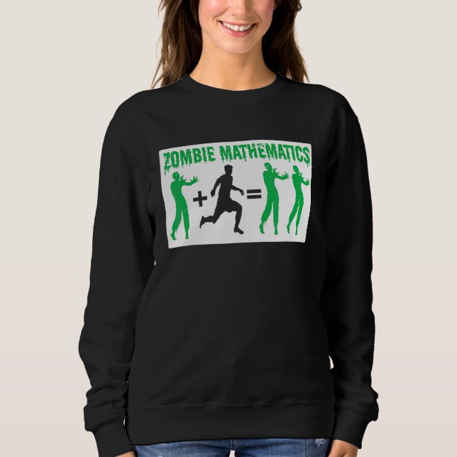 Zombie Mathematics Halloween-Party Trick or Tree Sweatshirt (Vorderseite)