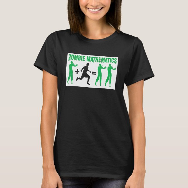 Zombie Mathematics Halloween-Party Trick or Tree T-Shirt (Vorderseite)