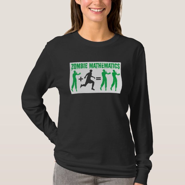 Zombie Mathematics Halloween-Party Trick or Tree T-Shirt (Vorderseite)
