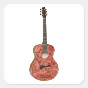 Zombie Meat Guitar Quadratischer Aufkleber