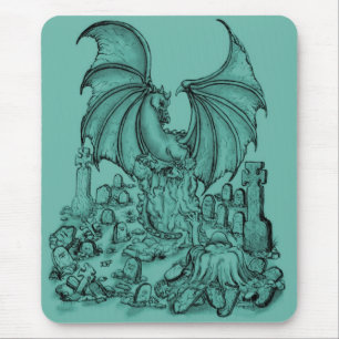 Zombie mit Drache Mousepad