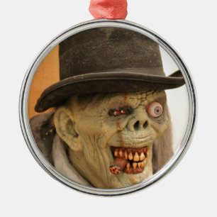 Zombie mit Zigar und Top Hat Ornament Aus Metall