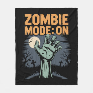 Zombie Mode On Scary Halloween T shirt Fleecedecke