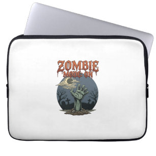 Zombie-Modus Halloween-Hand-Mond-Friedhof_1 Laptopschutzhülle