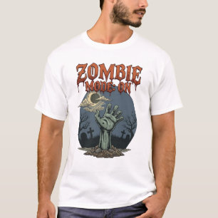Zombie-Modus Halloween-Hand-Mond-Friedhof_1 T-Shirt