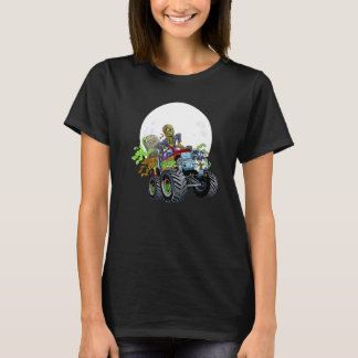 Zombie-Monstertruck Grusel-Halloween Gruselige Kin T-Shirt