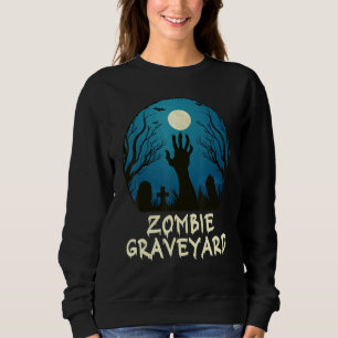Zombie Moonlit Friedhof Beängstigendes Halloween K Sweatshirt