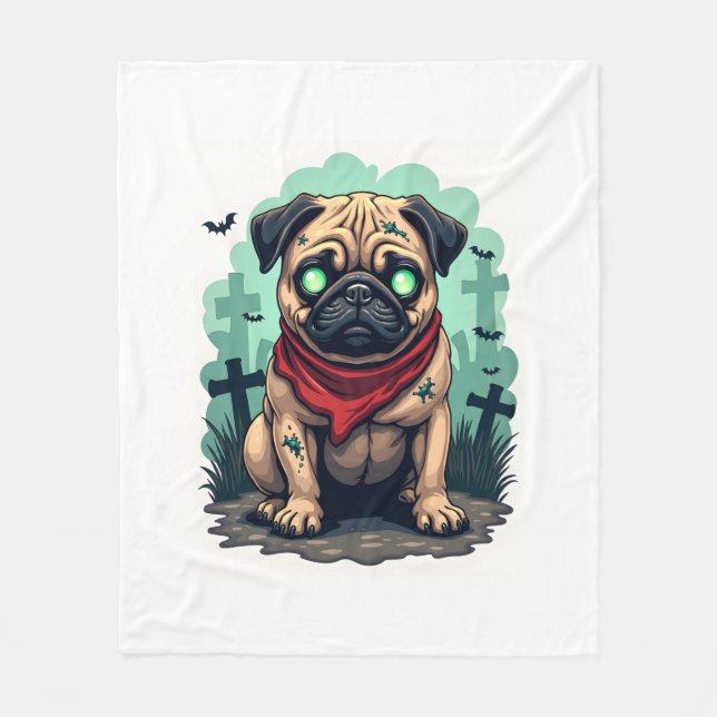 Zombie Mops Parade Fleecedecke (Vorderseite)