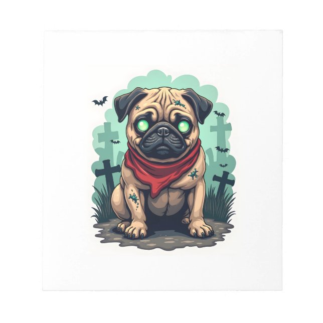 Zombie-Mops-Parade Notizblock (Vorderseite)