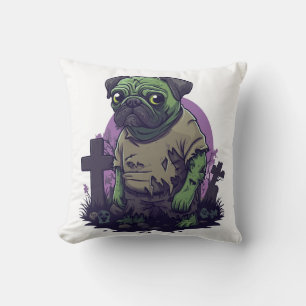 Zombie-Mops � Untoter lustiger Halloween-Hund Kissen