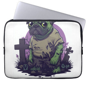 Zombie-Mops � Untoter lustiger Halloween-Hund Laptopschutzhülle