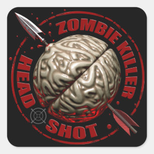 Zombie-Mörder Quadratischer Aufkleber