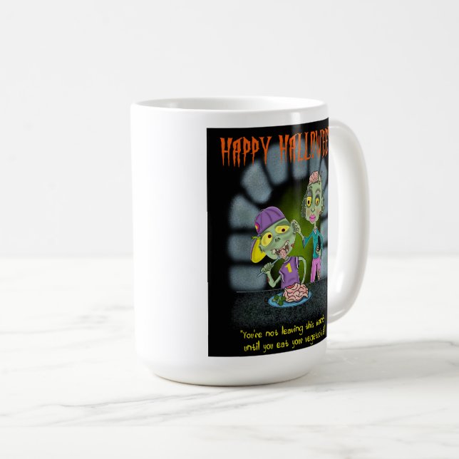 Zombie Mother und Son Halloween Tasse (VorderseiteRechts)