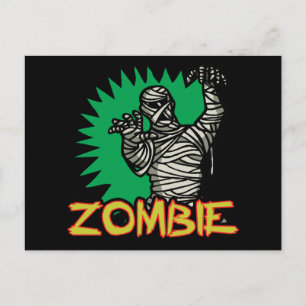 Zombie Mummy Postcard Postkarte