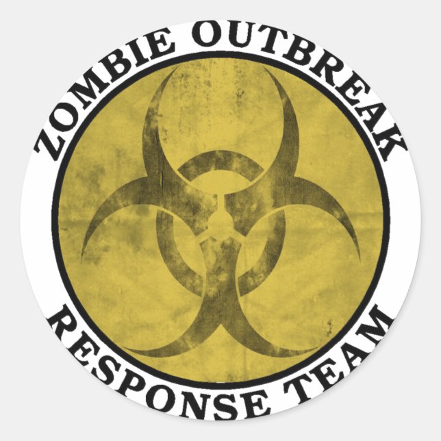 Zombie-Notfallteam (Biogefährdung) Runder Aufkleber (Vorderseite)