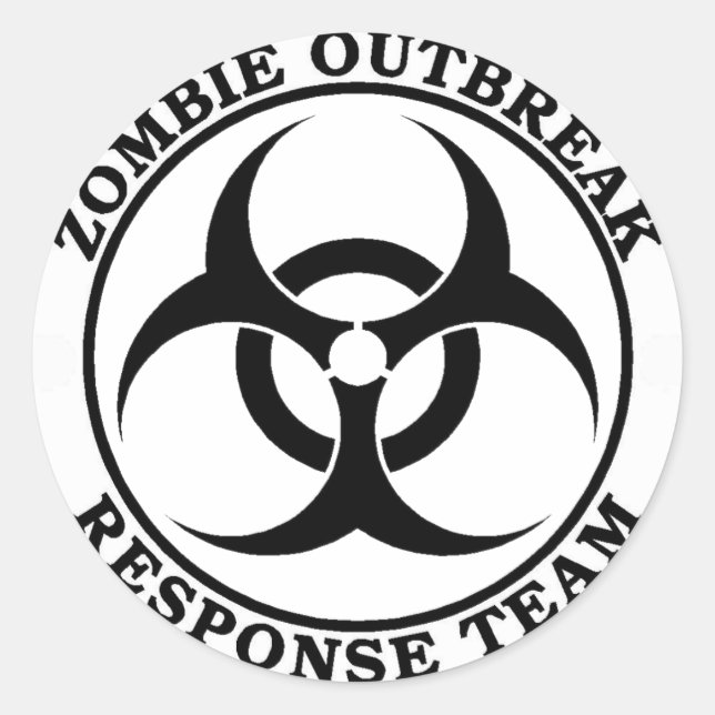 Zombie-Notfallteam (Biogefährdung) Runder Aufkleber (Vorderseite)