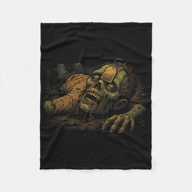 Zombie Npc Teag - Funny Tea G Gamer Meme Halloween Fleecedecke (Vorderseite)