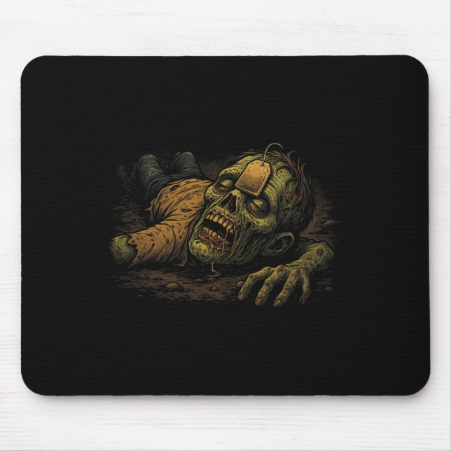 Zombie Npc Teag - Funny Tea G Gamer Meme Halloween Mousepad (Vorne)