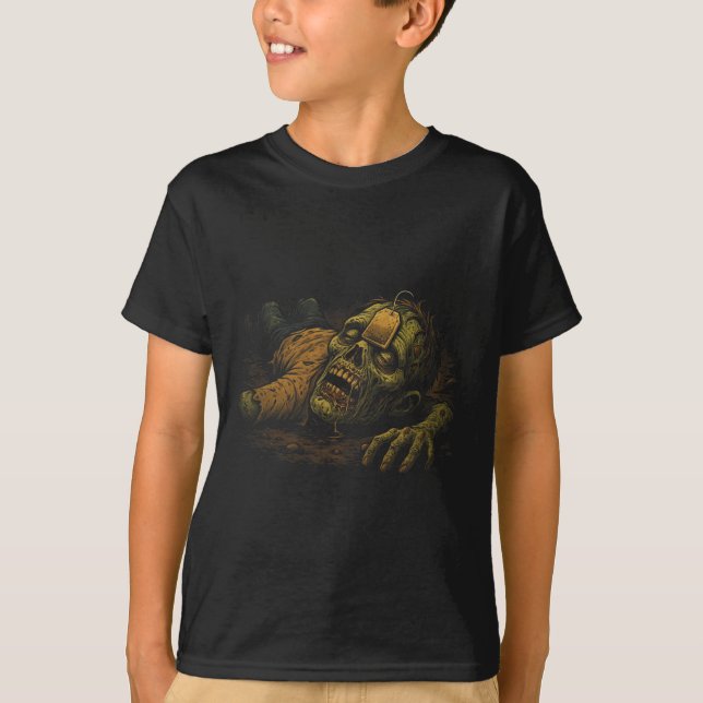 Zombie Npc Teag - Funny Tea G Gamer Meme Halloween T-Shirt (Vorderseite)