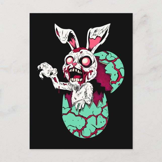 Zombie Oaster Bunny Postkarte (Vorderseite)