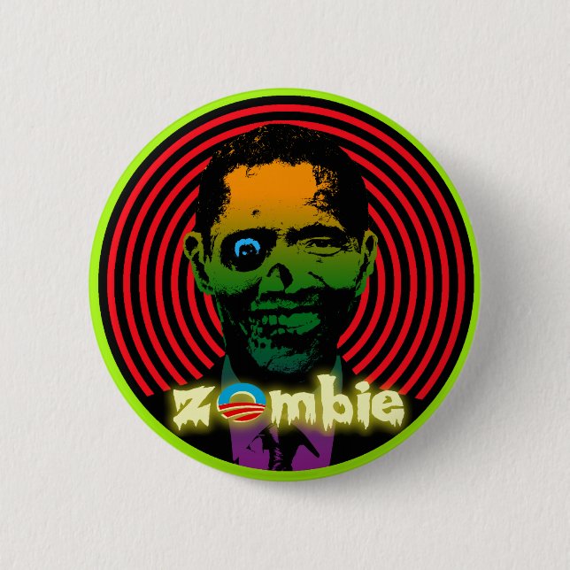 Zombie Obama 2012! Button (Vorderseite)