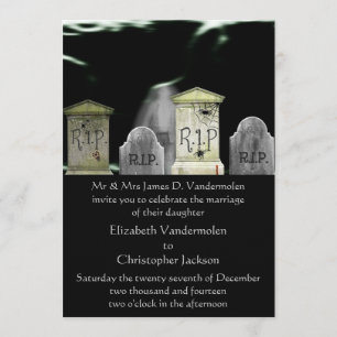 Zombie oder Ghost Wedding Einladung