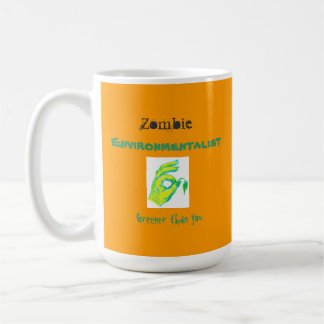 Zombie-Ökologe, grüner als Sie, Tasse