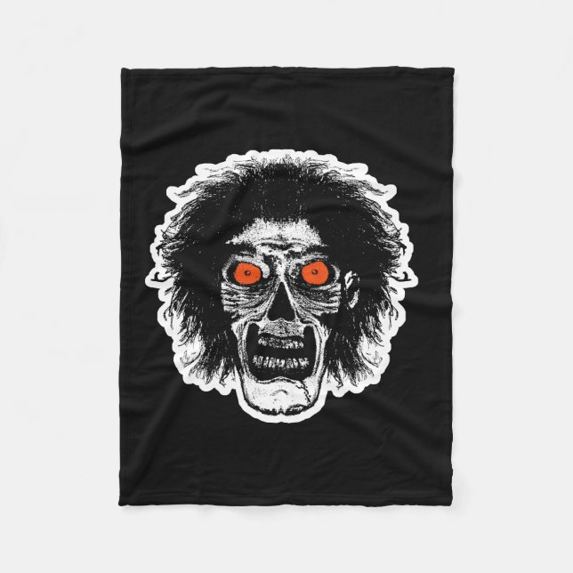 ZOMBIE Orange Eyes Fleecedecke (Vorderseite)