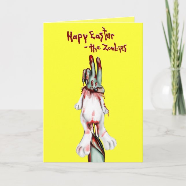 Zombie Ostern Feiertagskarte (Vorderseite)