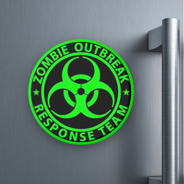 Zombie Outbreak Response Team Neon Green Magnet (Von Creator hochgeladen)