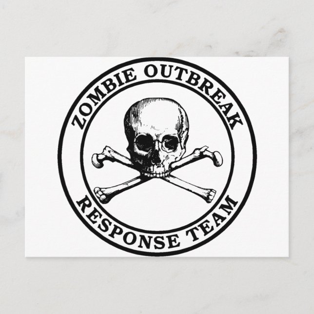 Zombie Outbreak Response Team (Schädelknochen) Postkarte (Vorderseite)