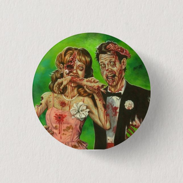 Zombie-Paar-Knopf Button (Vorderseite)