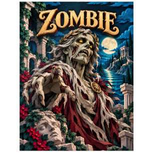 Zombie, Paper Cut Monster Postkarte
