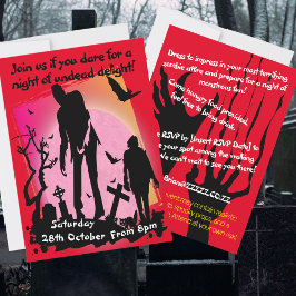 Zombie Party Apokalypse dystopische Veranstaltung Einladung