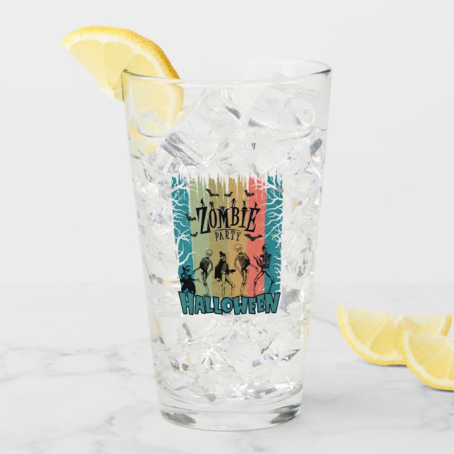 Zombie-Party, Halloween Glas (Vorderseite Ice)