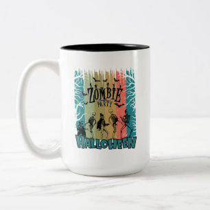 Zombie-Party, Halloween Zweifarbige Tasse