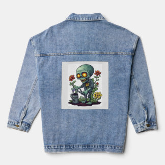 Zombie-Pflanzen-Eltern Jeansjacke