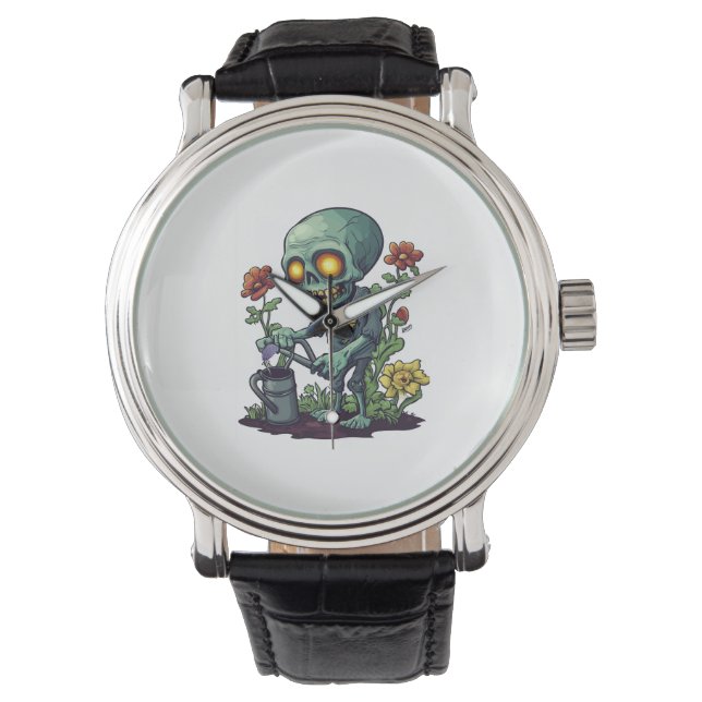 Zombie-Pflanzenelternteil Armbanduhr (Vorderseite)