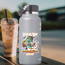 Zombie Pilot Flugzeug Pumpkins Halloween Zoll Aufkleber