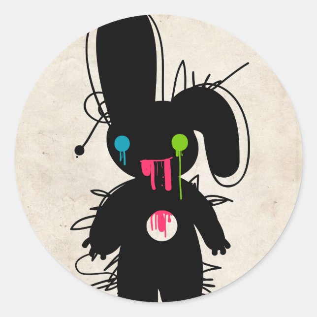 Zombie Piñata Runder Aufkleber (Vorderseite)