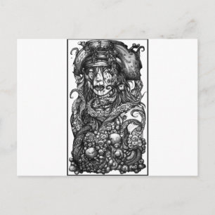 Zombie Pirate Girl Postkarte