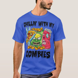 Zombie Pizza Slice Halloween Food Liebhaber T-Shirt